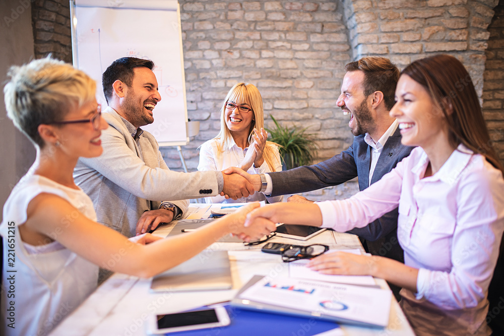 Fototapeta premium Business People Having Meeting