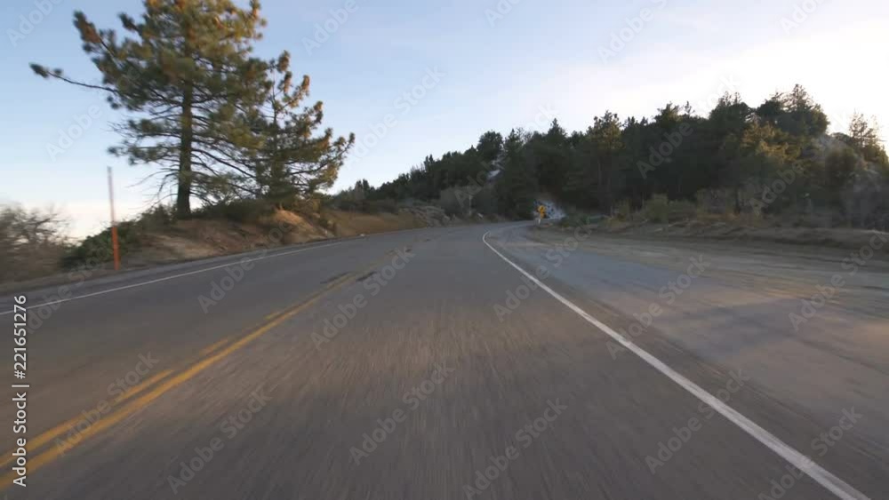 Sunset Winter Mountain Highway Hyperlapse Driving Time Lapse Sunset Winter Mountain Highway Hyperlapse Driving Time Lapse
