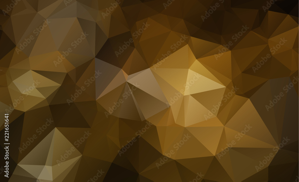 Fototapeta premium Light Orange vector Low poly crystal background. Polygon design pattern. Low poly illustration, low polygon background.