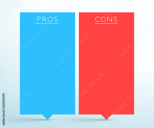 Pros and Cons 2 List Banners Infographic Template