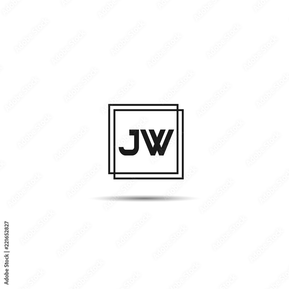 Initial Letter JW Logo Template Design Initial Letter JW Logo Template Design