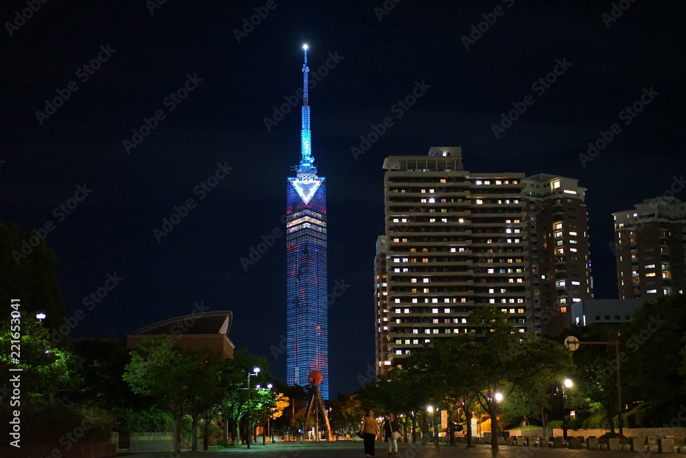 福岡西区　夜景都市風景