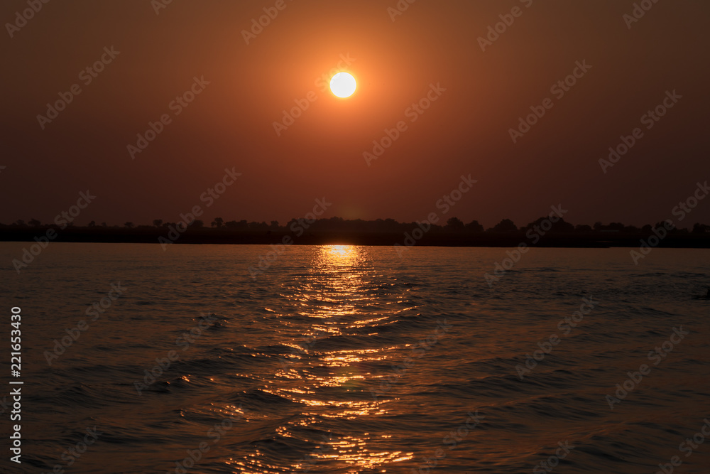 Sunset over Chobe River, Botswana
