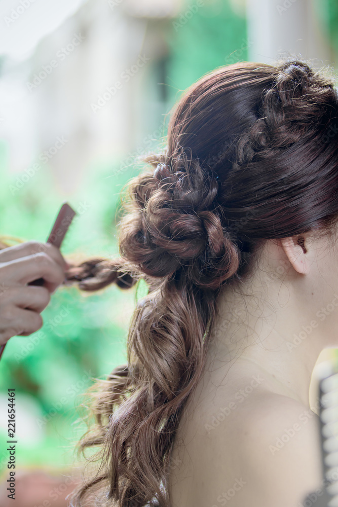 Naklejka premium Hair salon bride