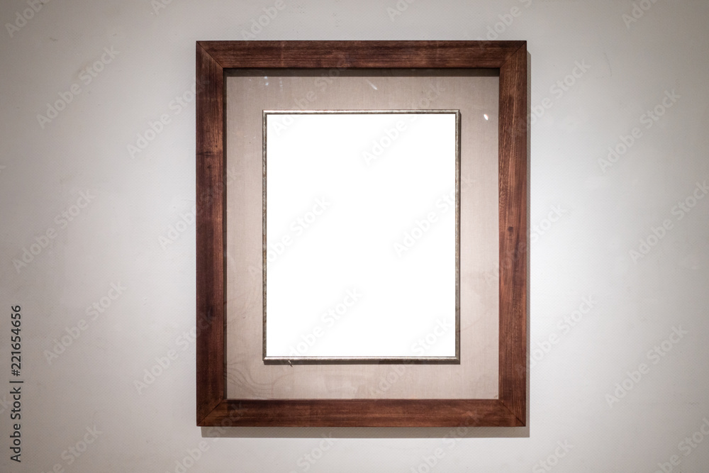 Art Gallery Museum Blank Frame Exhibition White Clipping Path Isolated Art Gallery Museum Blank Frame Exhibition White Clipping Path Isolated