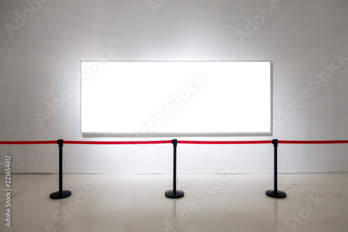 Art Gallery Museum Blank Frame Exhibition White Clipping Path Isolated