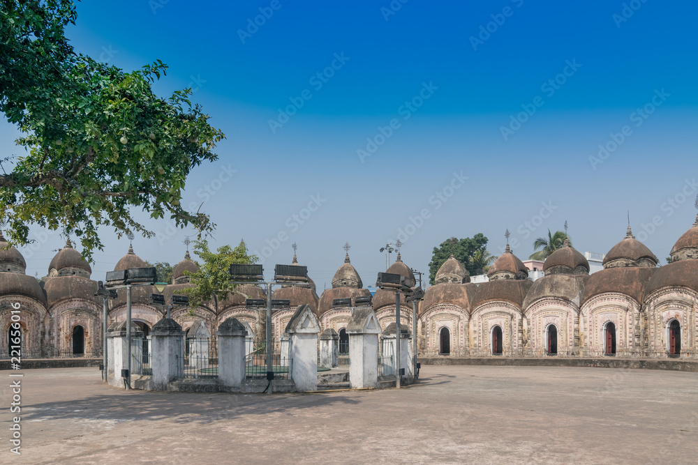 Obraz premium 108 Shiva Temples of Kalna, Burdwan , West Bengal.