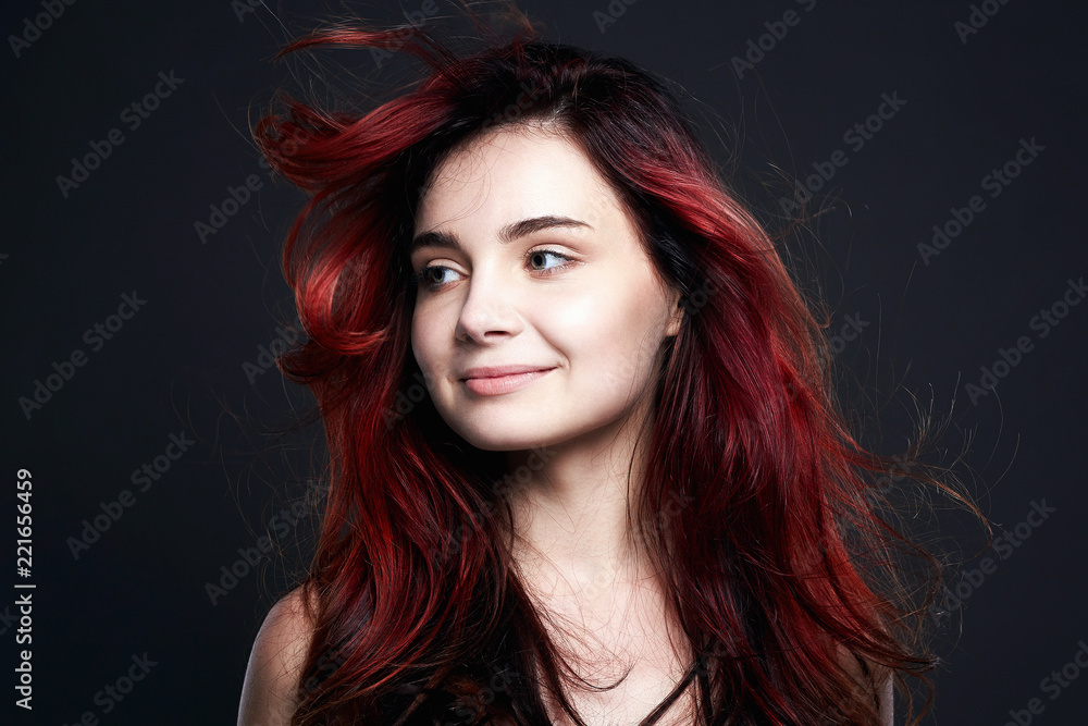 Fototapeta premium Happy Girl. beautiful Smiling young woman