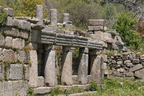 Ruins of the ancient town Labranda, Turkey photo