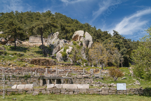 Ruins of the ancient town Labranda, Turkey photo