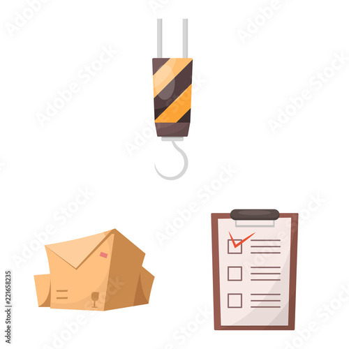 Vector design of goods and cargo symbol. Set of goods and warehouse vector icon for stock.