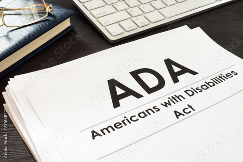 Americans with Disabilities Act ADA and glasses. photo