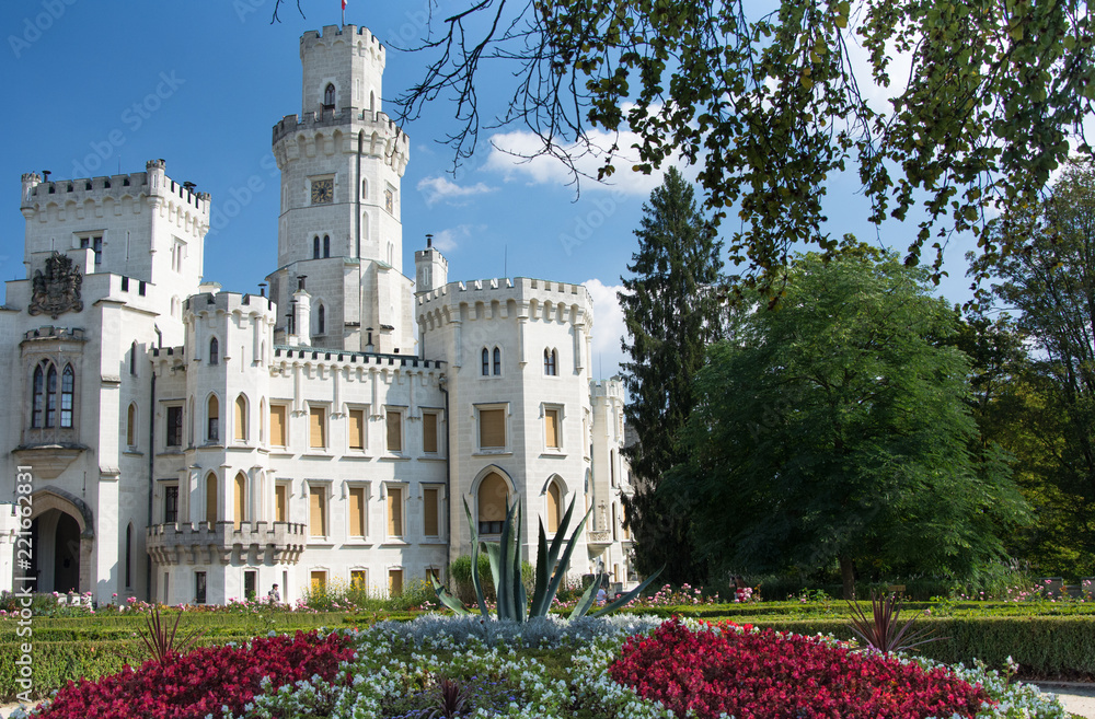 Fototapeta premium Church Hluboka, near Bohemian Budejovice, Czech Republic, Europe 