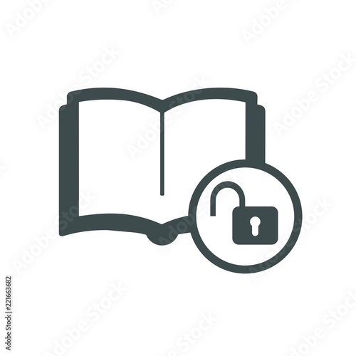 Открытая информация, знания, литература. Векторный значок.
