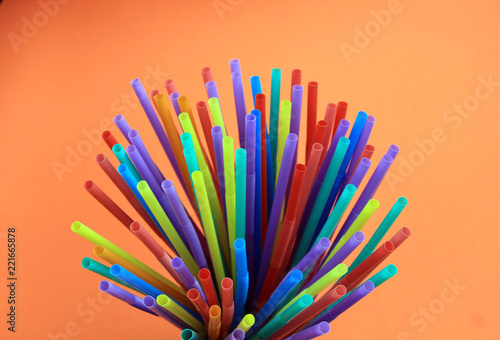 straw straws plastic drinking background abstract colourful  full screen
