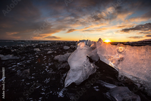 Icebergs in Jokulsarlon gla...