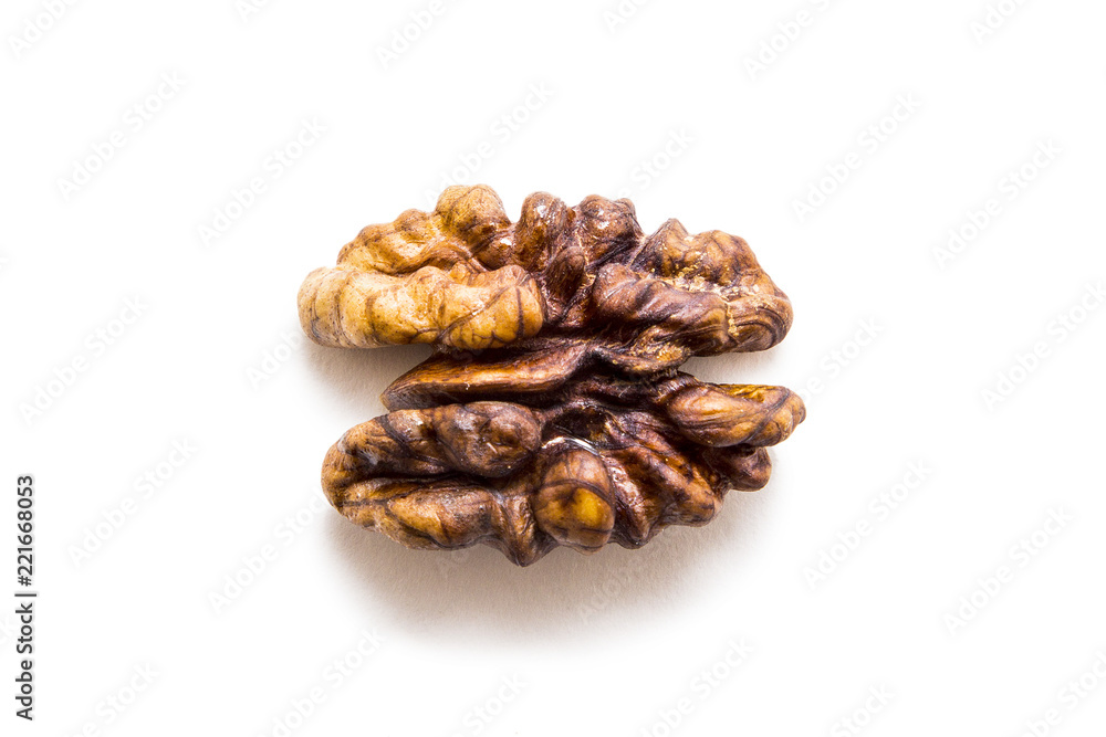 Walnut on white background Walnut on white background