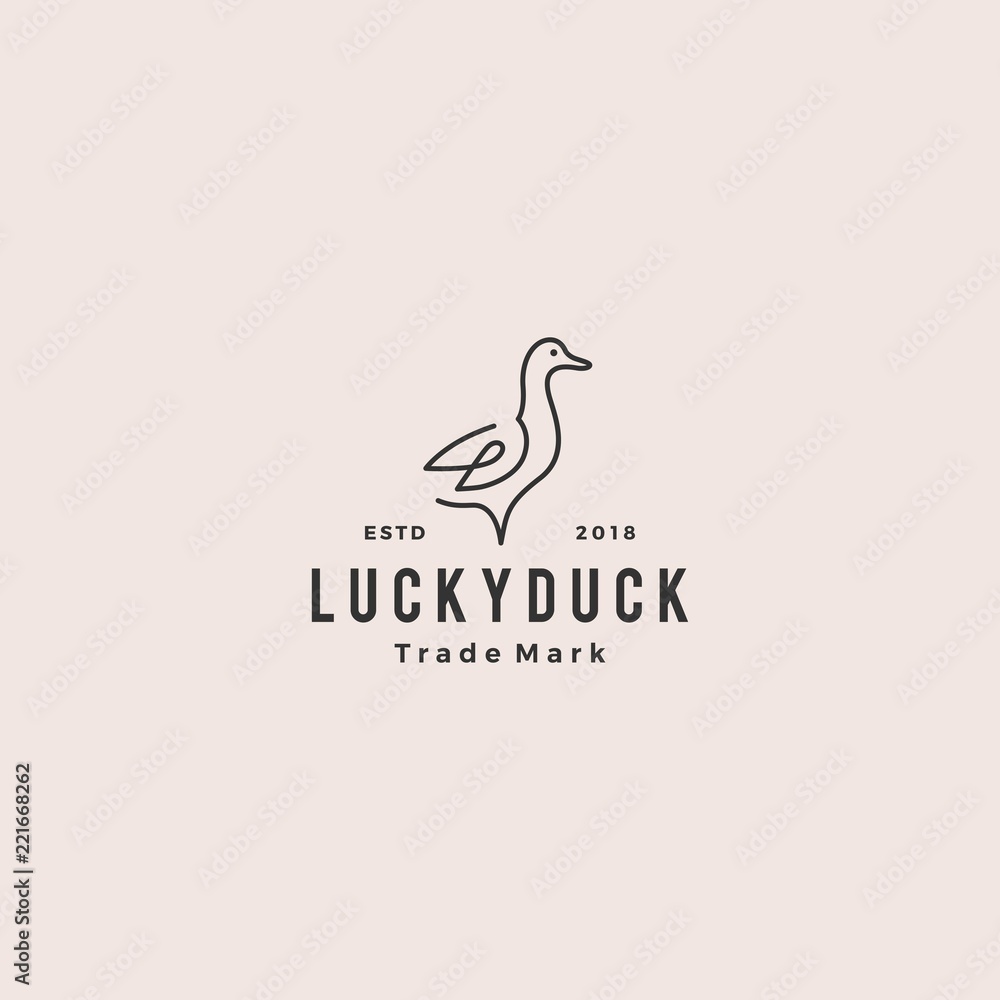 duck logo vector icon line outline monoline illustration duck logo vector icon line outline monoline illustration