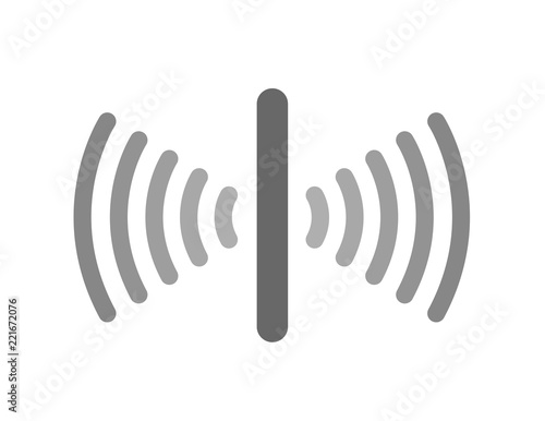 sensor and waves signal icon vector