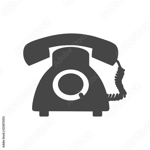 Simple Vintage Telephone Isolated on white background © sljubisa