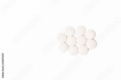 Medicine yellow pills or capsules