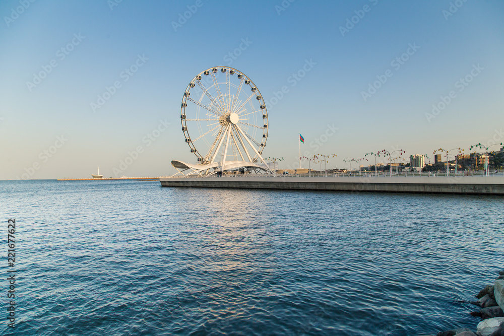 Ferris wheel on Baku seaside boulevard