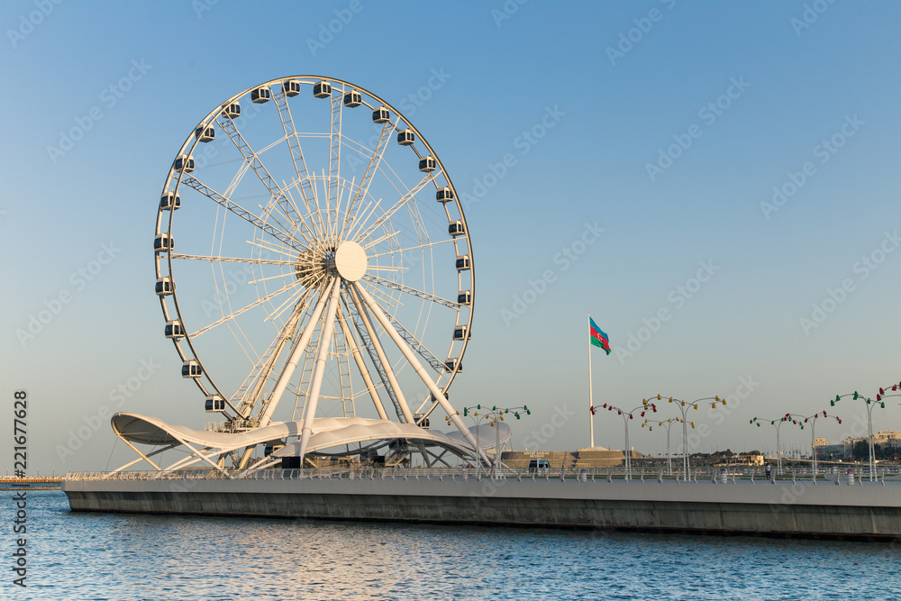 Ferris wheel on Baku seaside boulevard