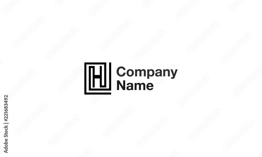 Obraz premium Abstract letter H vector logo image