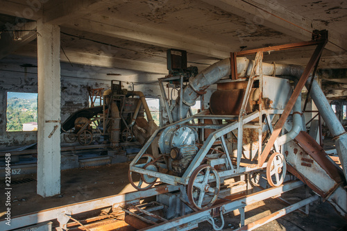 Wallpaper Mural Rusty cart in old abandoned silo elevator in Eshera, Abkhazia Torontodigital.ca