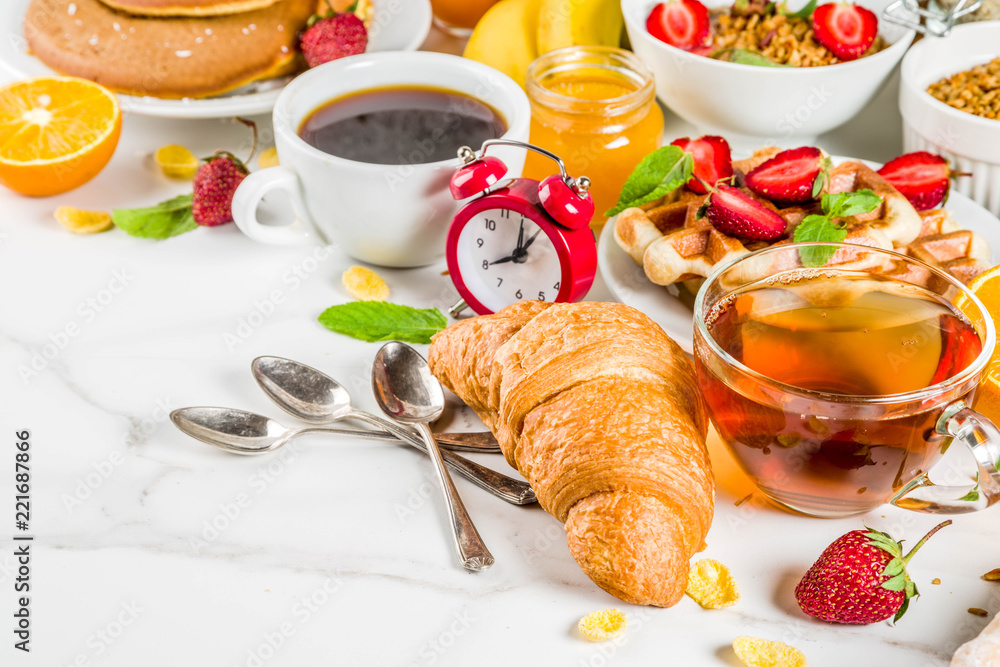Various morning breakfast food Various morning breakfast food