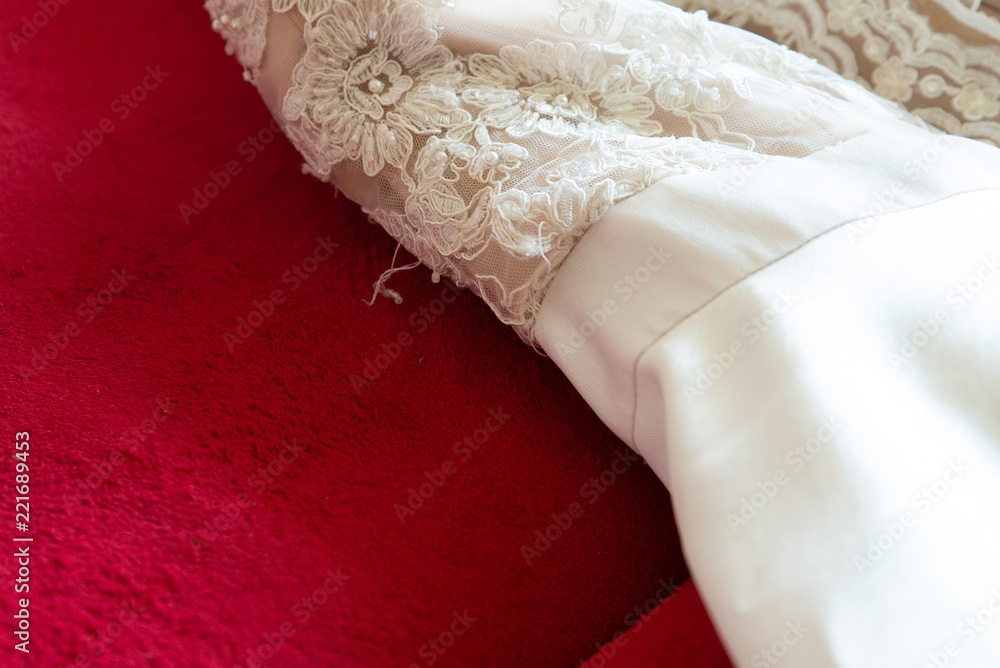 close up on ripped wedding dress close up on ripped wedding dress