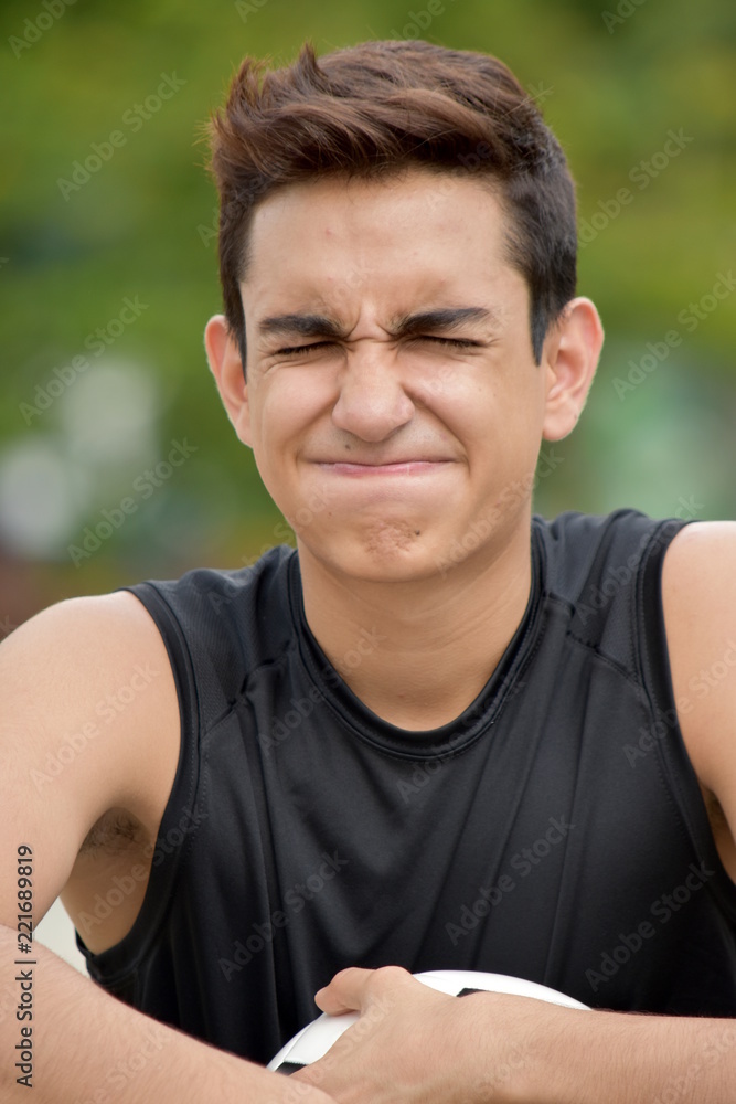 Stressful Fit Male Soccer Player Stressful Fit Male Soccer Player