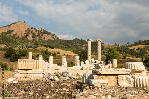 ruins of the Temple of Artemis in the 2nd century city of Sardis, capital of the Lydian empire