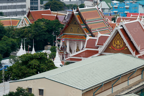 バンコク タイ お寺 ワット 赤い