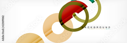 Cuadro en lienzo Geomtric modern backgrounds, rings abstract template