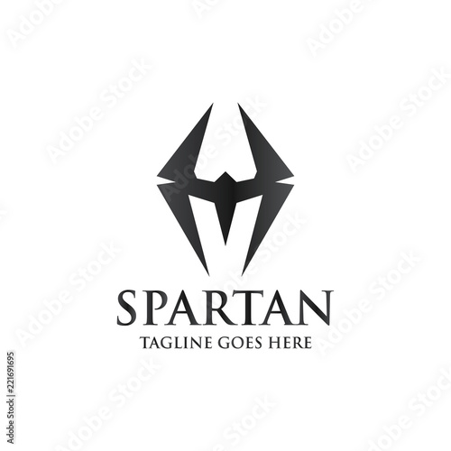 spartan logo design template. Vector illustration