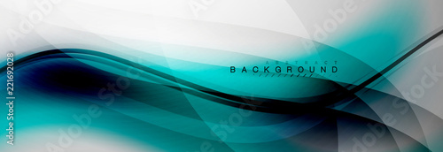 Smooth flowing wave motion concept background