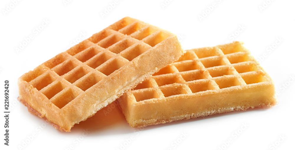 waffles on a white background waffles on a white background