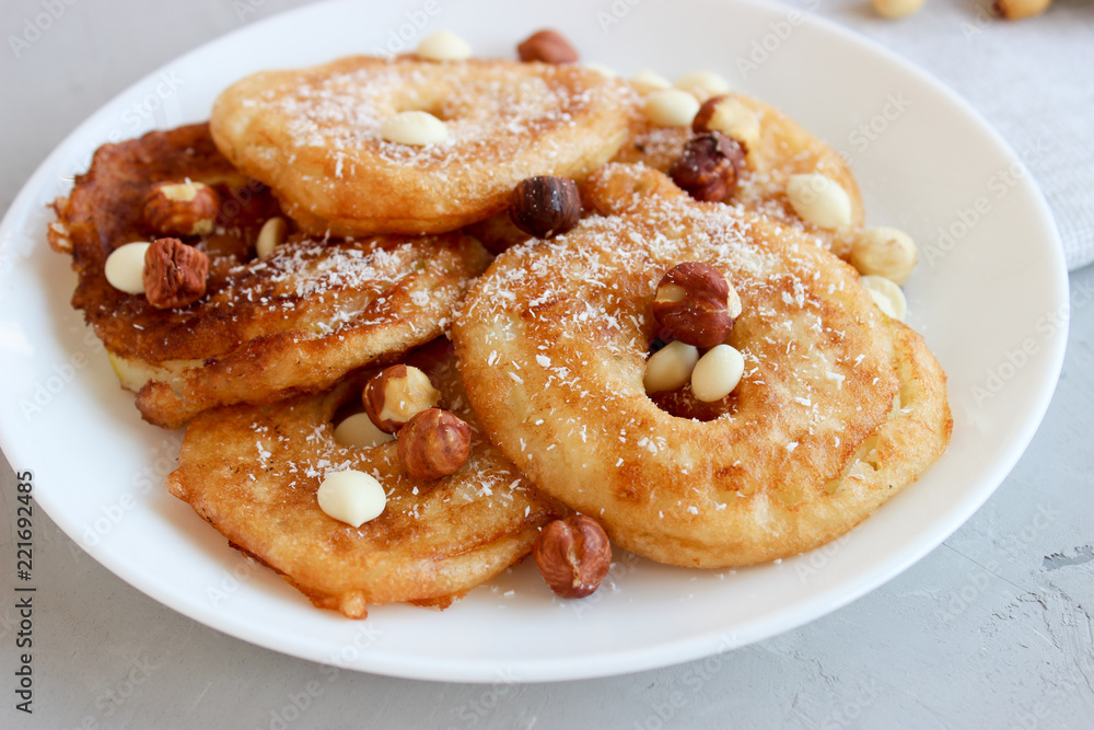 Fried pear donuts