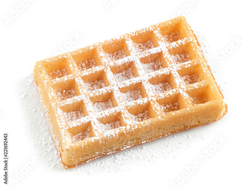 waffle with powdered sugar