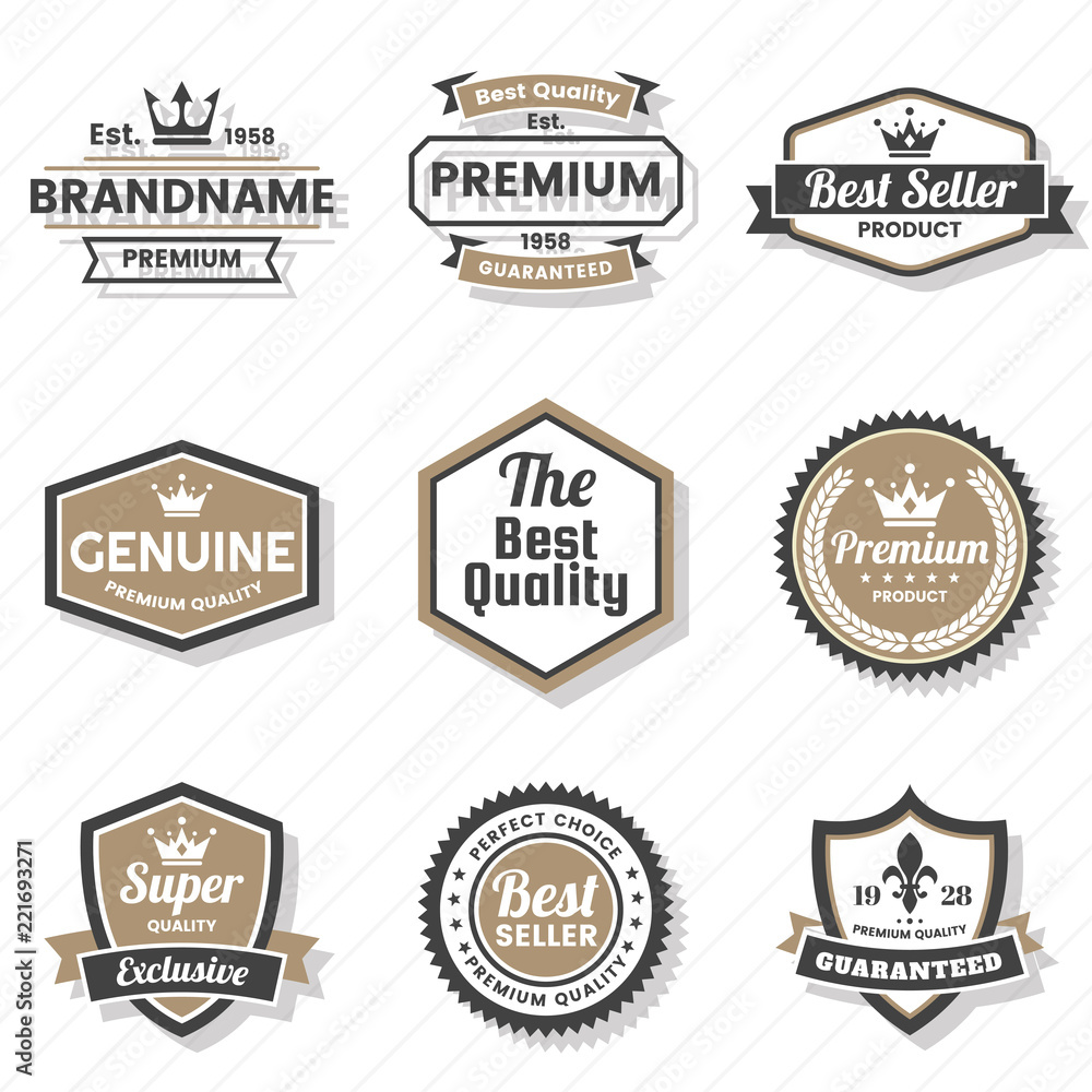 Fototapeta premium Vintage Retro Vector Logo for banner