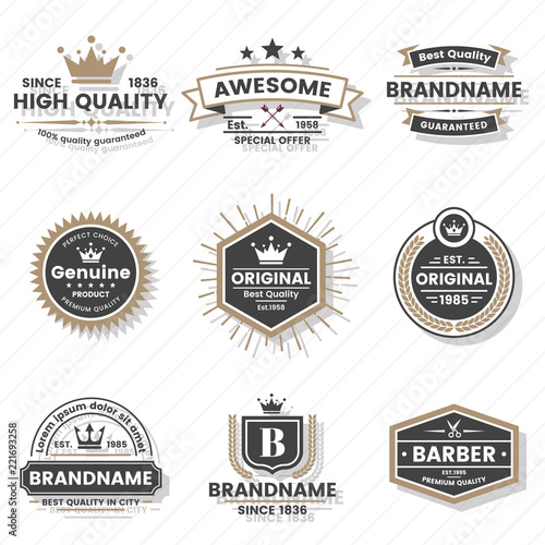 Vintage Retro Vector Logo for banner