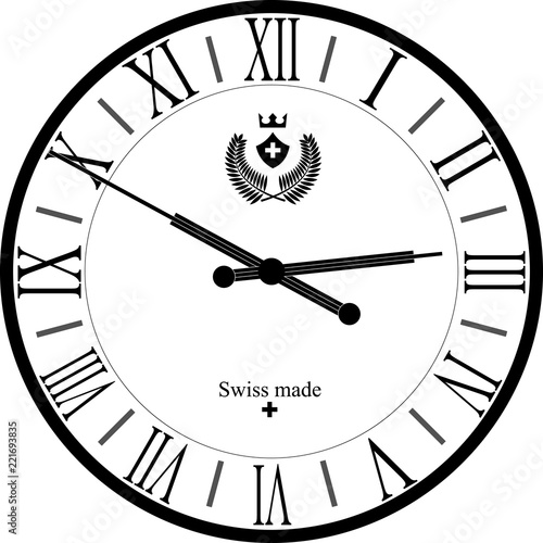 retro clock with Roman Dial