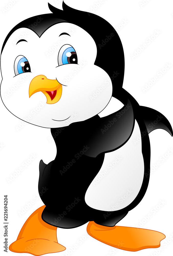 Obraz premium cute penguin cartoon