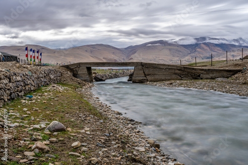 Canal of Karzok of Tso moriri lake  Leh  Ladakh  Jammu and Kashmir  India