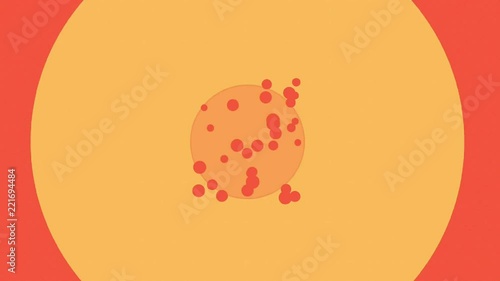 Animated motion graphics bubbles burst pop color change transition effect