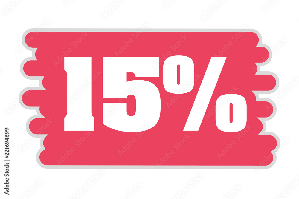 15 % Percent Discount, Sale Up, Special Offer, Trade off, Promotion concept 15 % Percent Discount, Sale Up, Special Offer, Trade off, Promotion concept