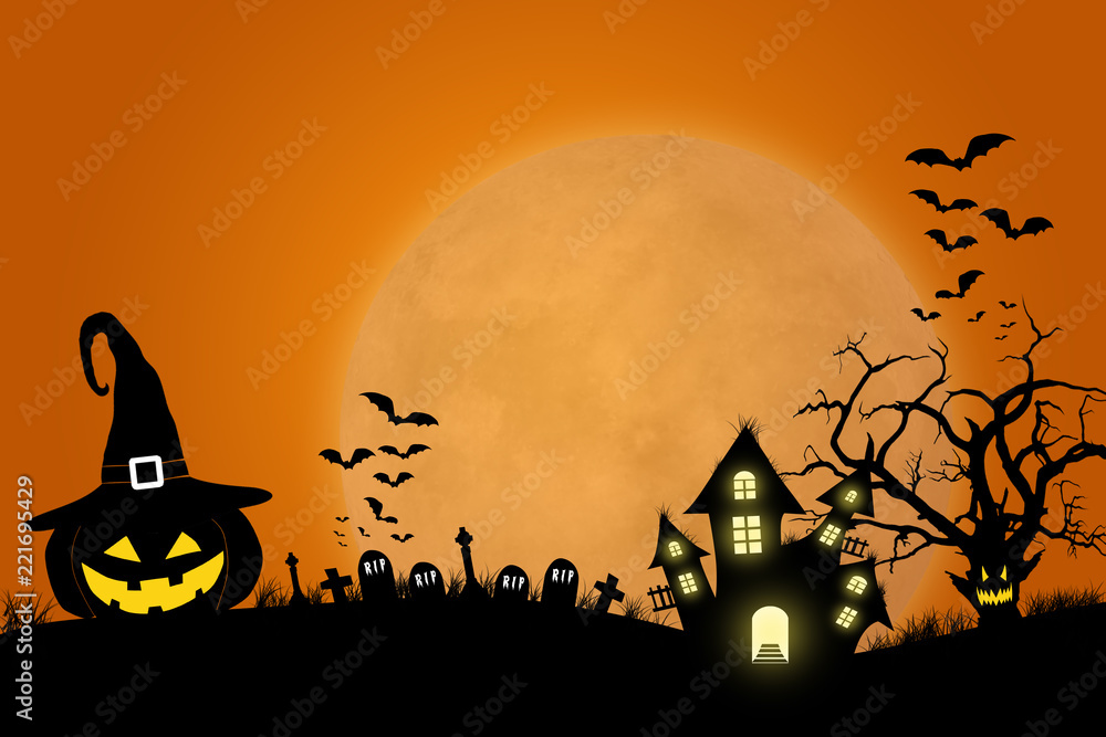 Halloween design template with space for text or message