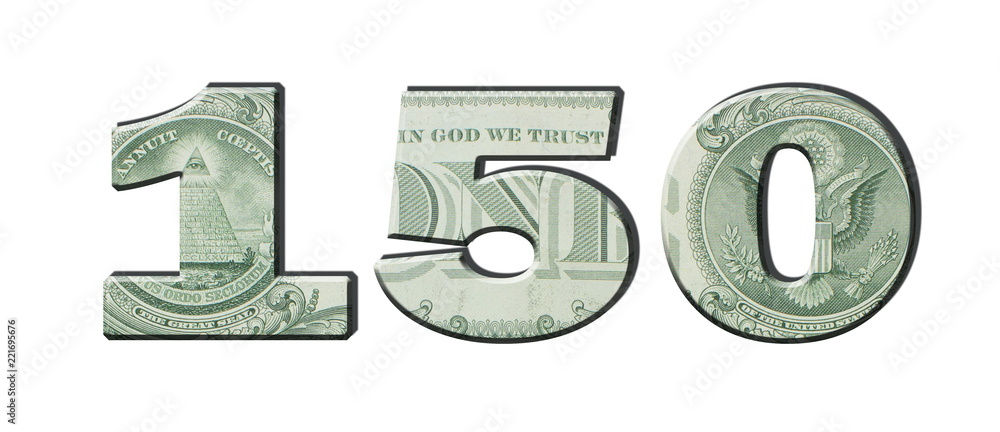 150 Number American Dollar Banknotes Money Texture Isolated On White 150-number-american-dollar-banknotes-money-texture-isolated-on-white