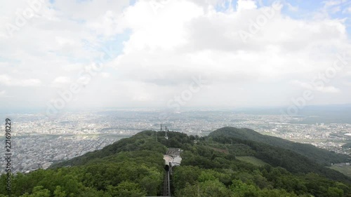 Sapporo City view , seen from mount moiwa, Hokkaido, Japan